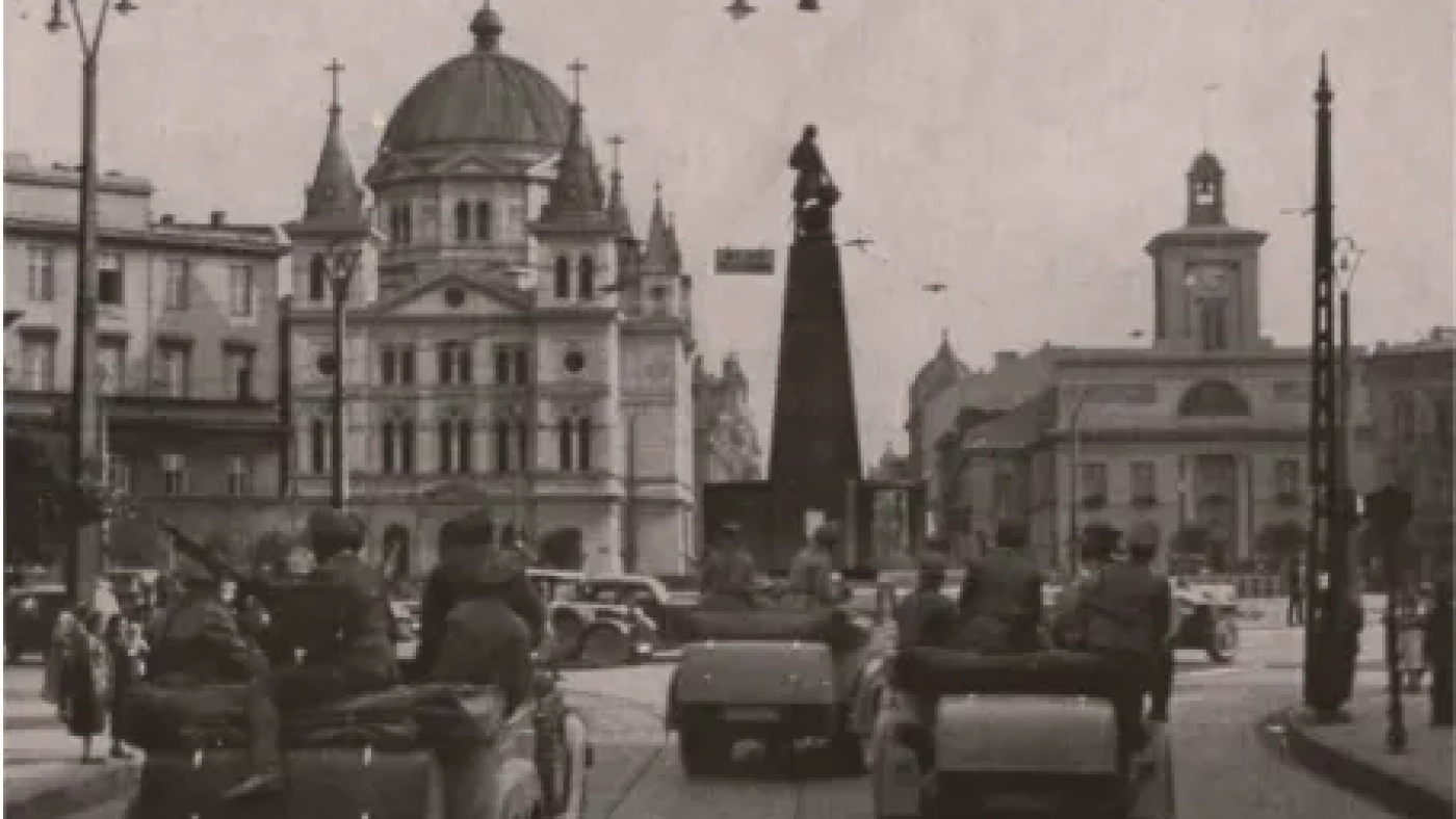 Łódzkie getto - defilada wojsk hitlerowskich