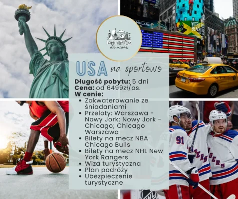 Wycieczki dla grup - USA na sportowo, mecz NBA na żywo